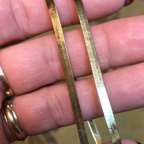 Unisex herringbone 14k necklace - Picture 13 of 16